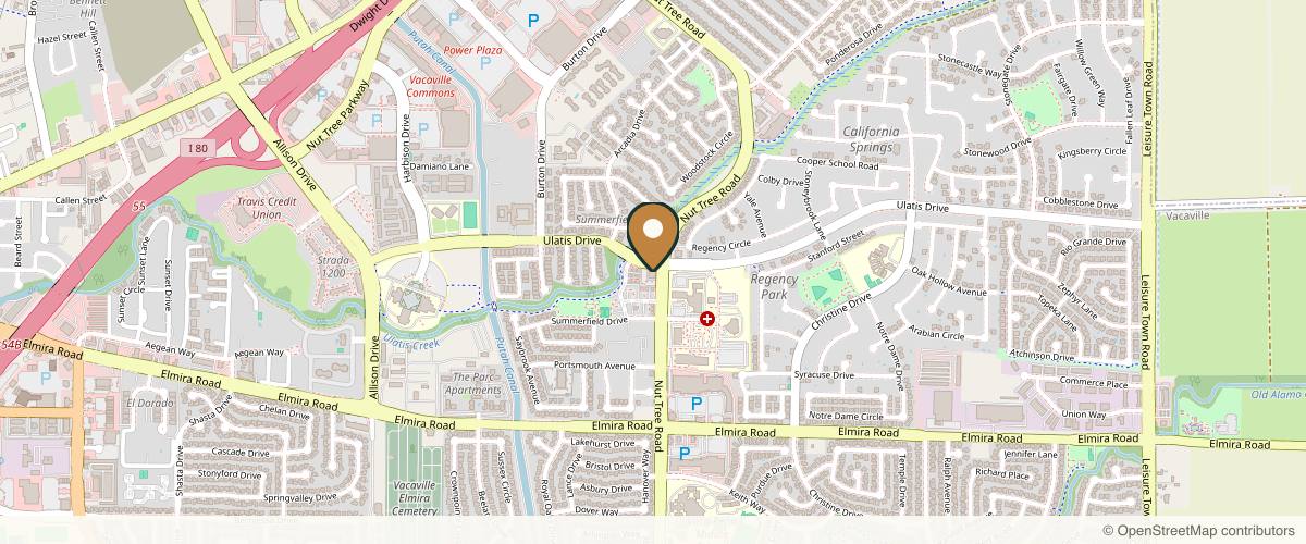 Map showing Napa Solano Plastic Surgery in Napa, California