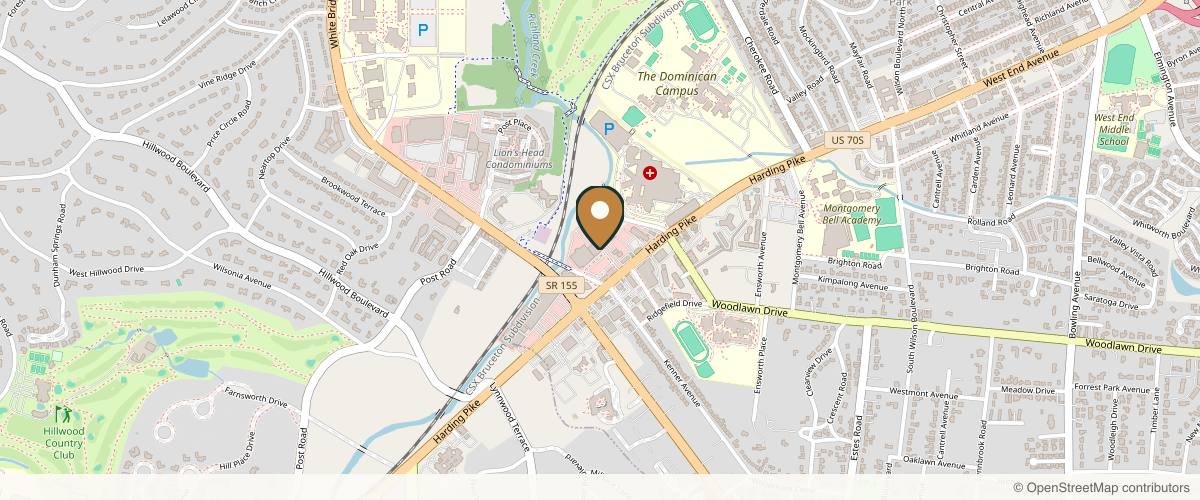 Map showing Nashville Cosmetic Surgery | The Skin Lounge in Nashville, Tennessee