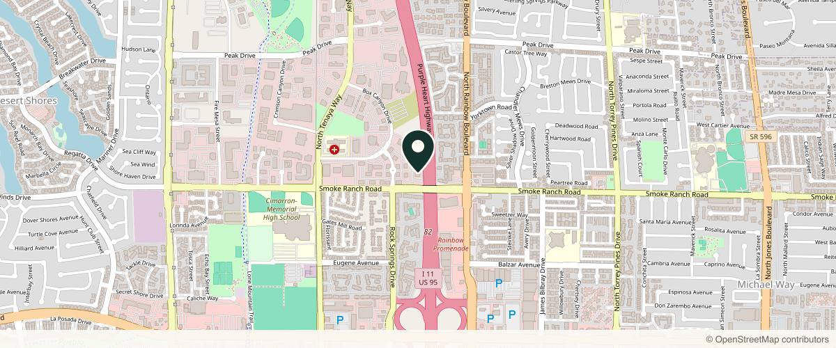 Map showing Nevada Oral & Facial Surgery - Las Vegas, NV in Las Vegas, Nevada