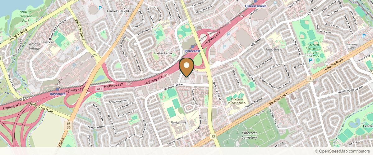 Map showing New Age Medical Aesthetics & Plastic Surgery in Ottawa, Ontario