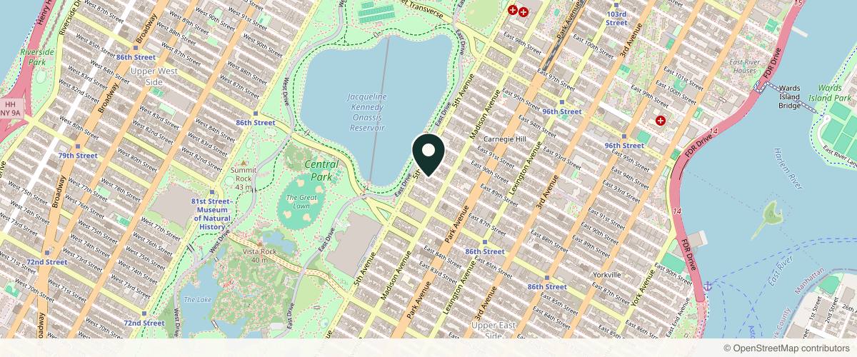 Map showing New Face NY in New York, New York