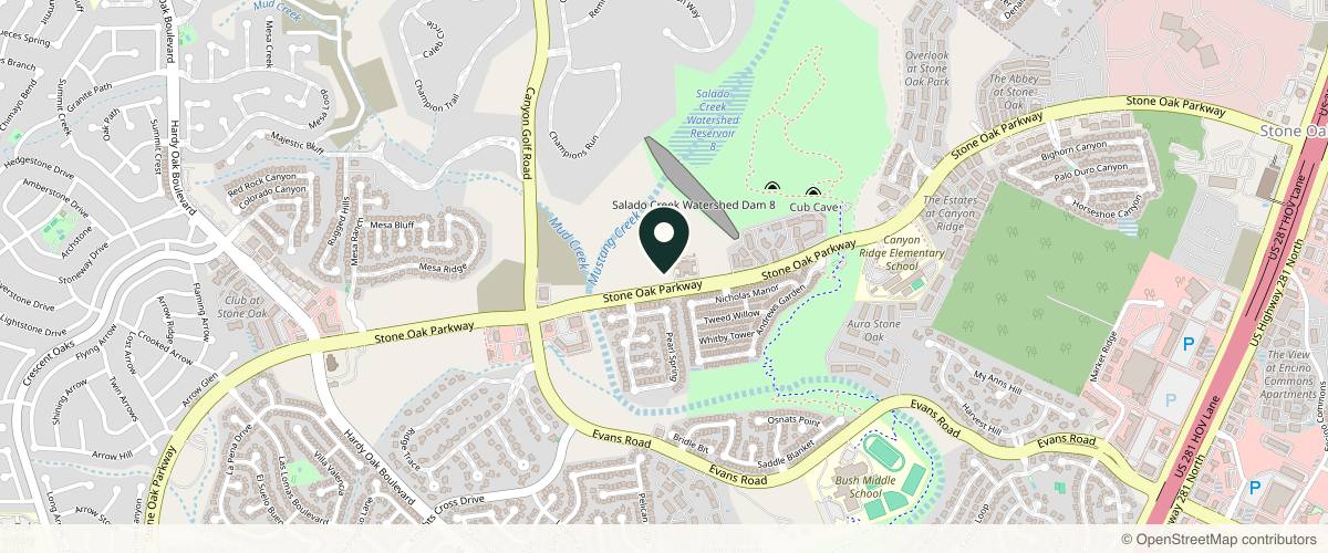 Map showing New Image Plastic Surgery in New Braunfels, Texas