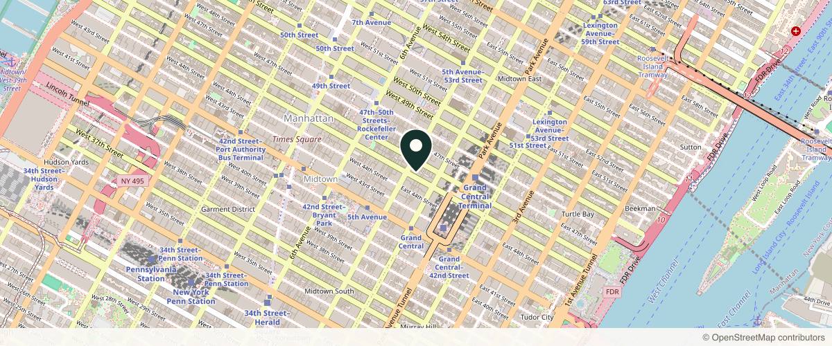 Map showing New Look New Life in New York, New York