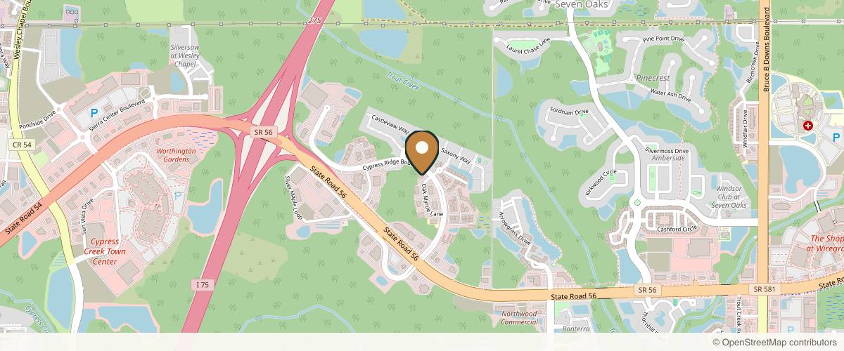 Map showing New Tampa Plastic Surgery - G. Peter Fakhre, MD in Tampa, Florida