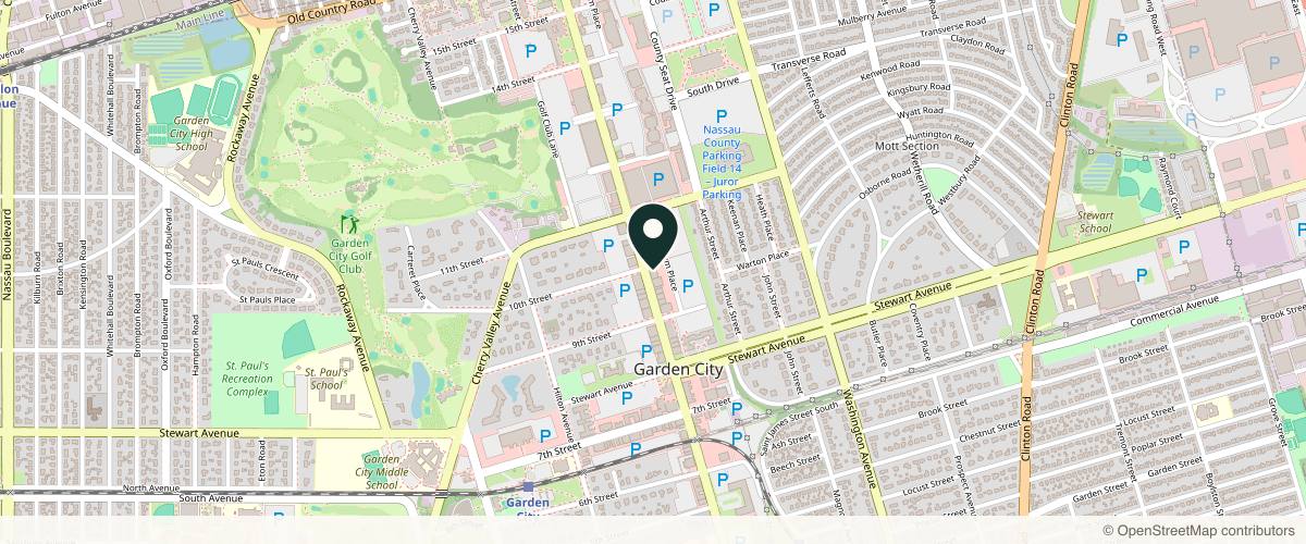 Map showing New York Plastic Surgical Group in Garden City, New York
