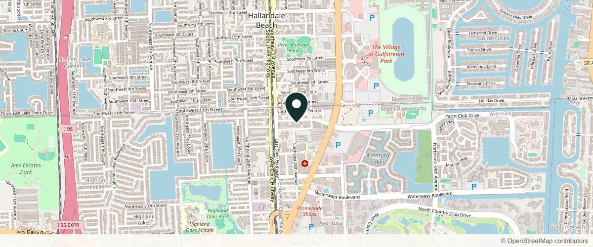 Map showing Newsha Lajevardi, MD in Aventura, Florida