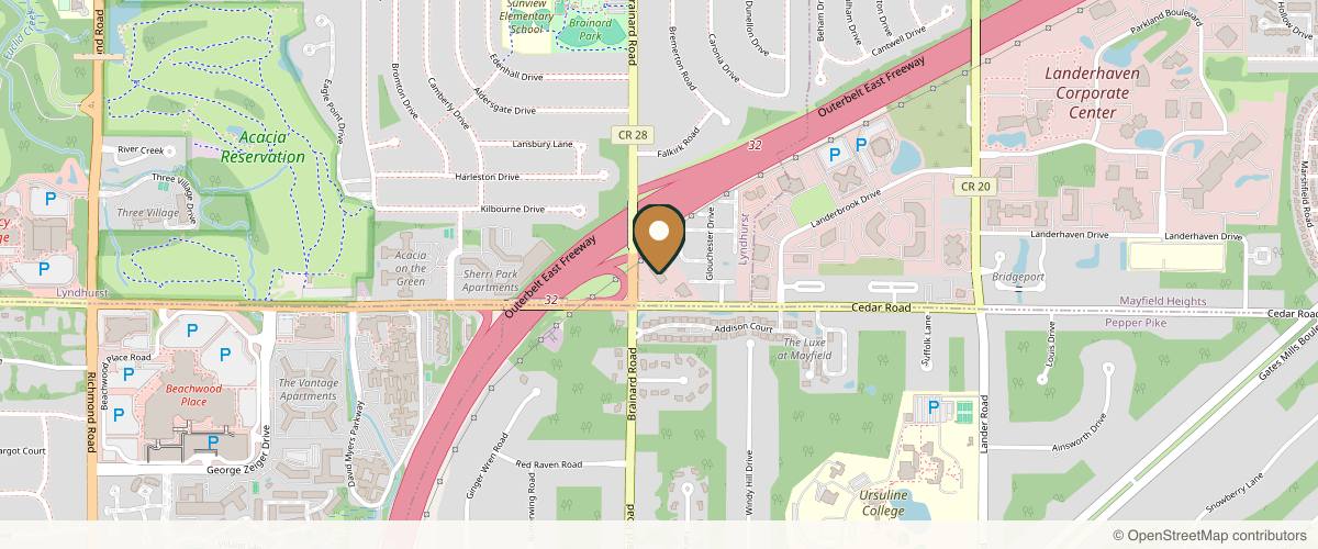 Map showing Nicholas Husni MD in Cleveland, Ohio
