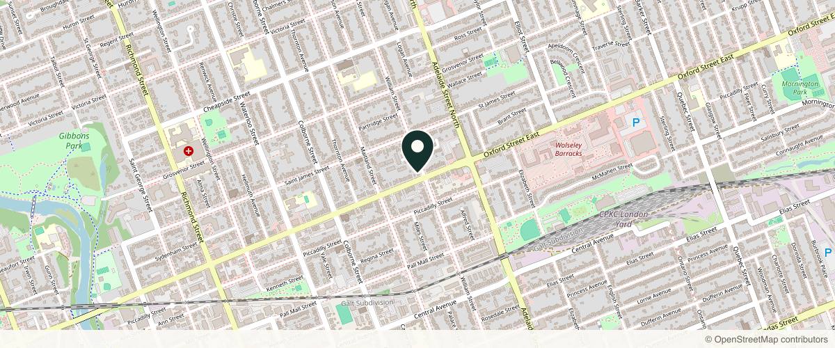 Map showing Nichols Facial Plastic Surgery in London, Ontario