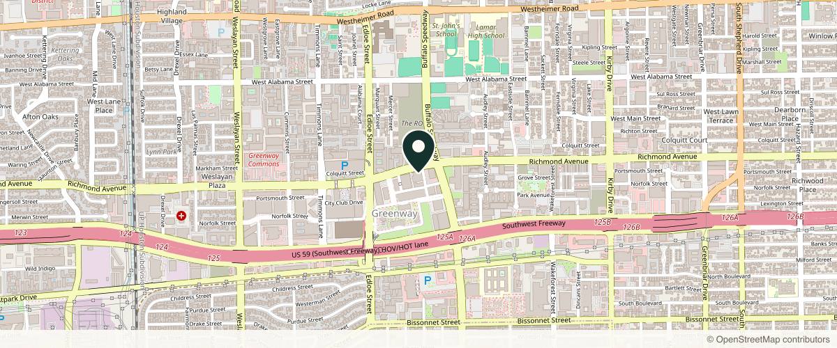 Map showing Nigro Dermatology Group in Houston, Texas