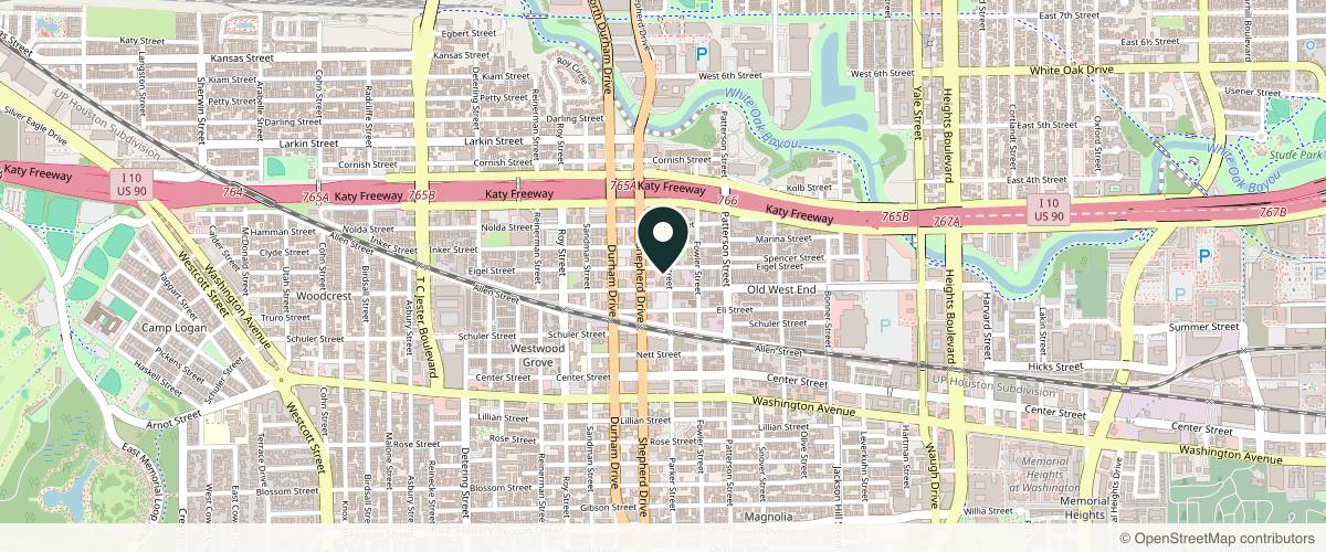 Map showing Nikko Dermatology - Houston Heights Dermatology in Houston, Texas