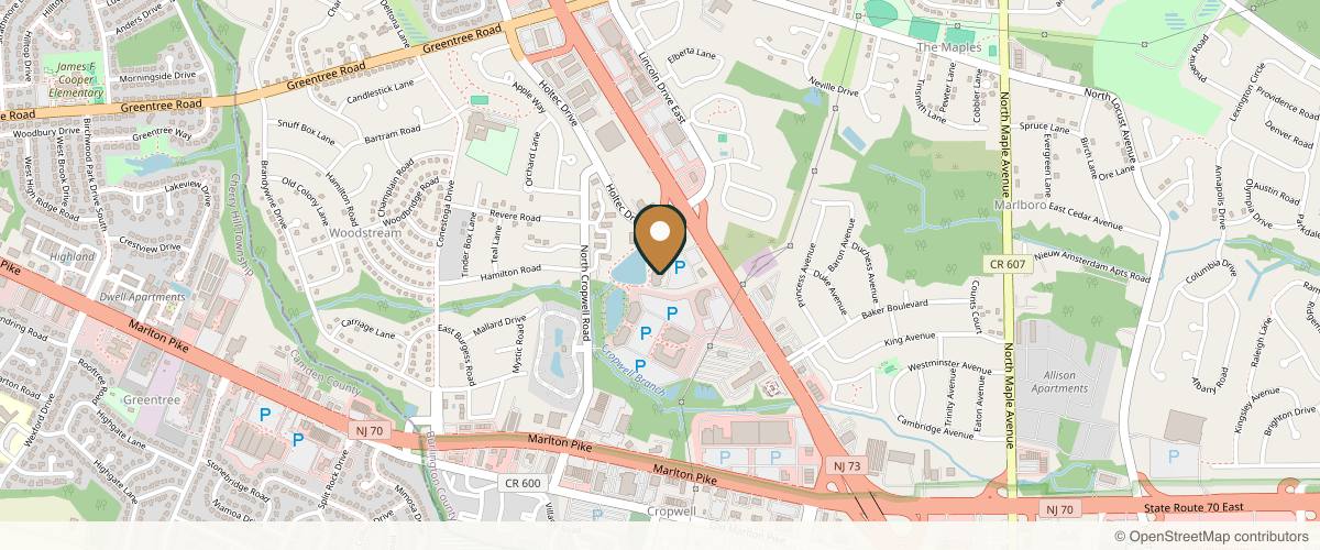 Map showing NJ ENT & Facial Plastic Surgery in Cherry Hill, New Jersey