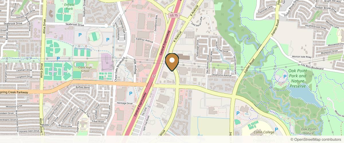 Map showing Noble Cosmetic Surgery in Plano, Texas