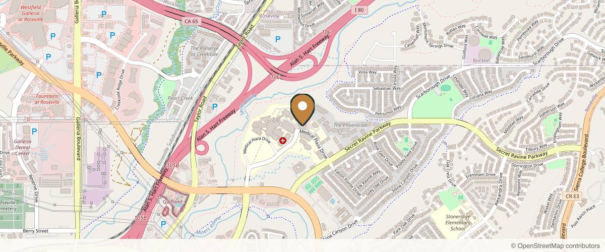 Map showing Norcal Liposculpture: Dr. Jack D. Friedlander, MD in Roseville, California