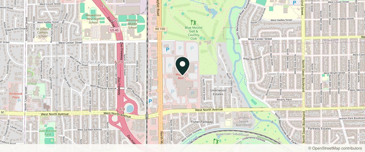 Map showing Norman D. Buebendorf, MD in Milwaukee, Wisconsin