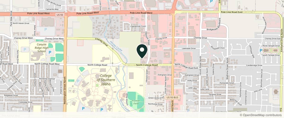 Map showing North Canyon Cosmetic Surgery in Idaho Falls, Idaho