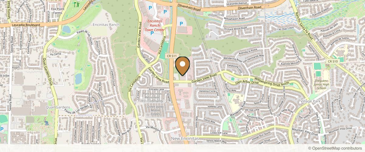 Map showing North Coast Plastic Surgery in Carlsbad, California