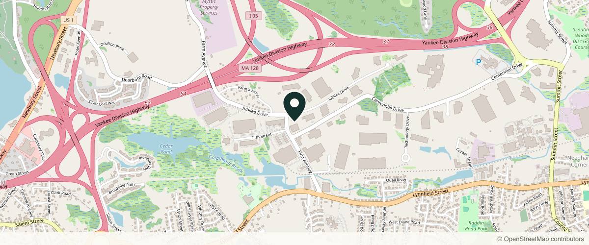 Map showing North Shore Plastic Surgery & Med Spa in Boston, Massachusetts