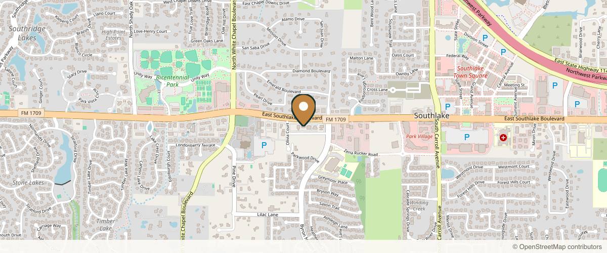 Map showing North Texas Plastic Surgery in Fort Worth, Texas