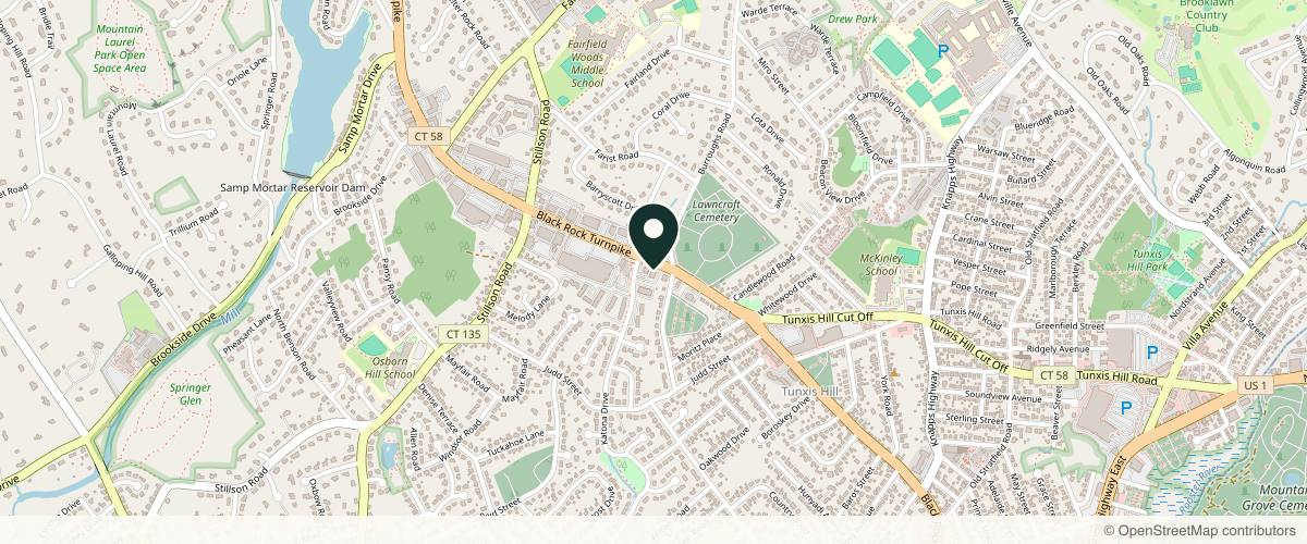 Map showing Northeast Ophthalmic Plastic and Reconstructive Surgeons: Larissa Habib, MD in Bridgeport, Connecticut