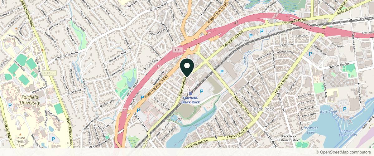 Map showing Nuvueu Cosmetic Surgery And Aesthetics Center,LLC in Fairfield, Connecticut