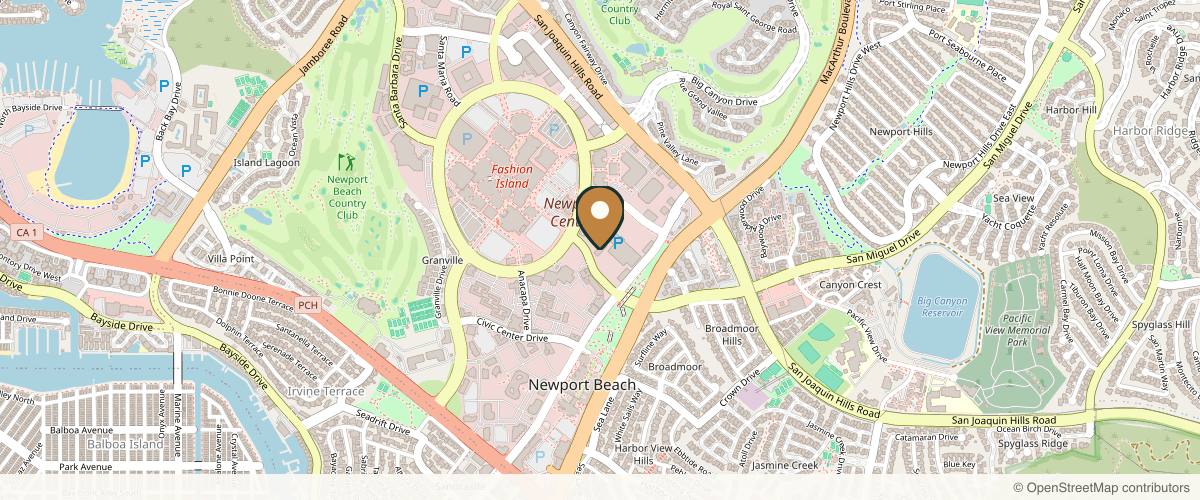 Map showing OC Facial Plastic Surgery - Ali Sepehr, MD in Newport Beach, California