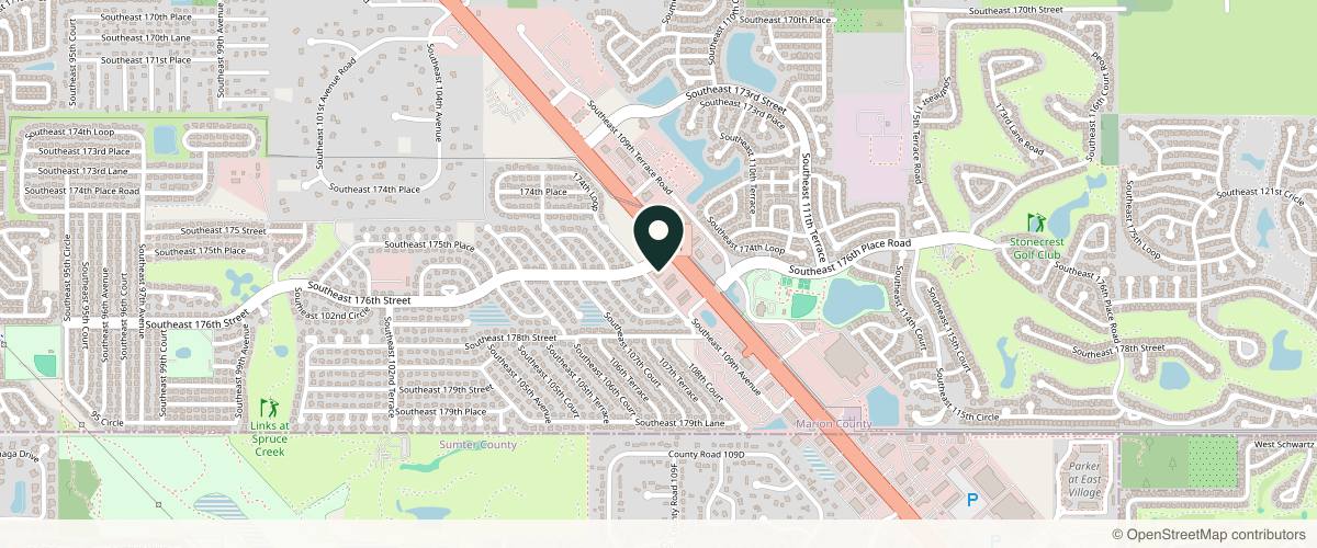 Map showing Ocala Dermatology & Skin Cancer Center in Ocala, Florida