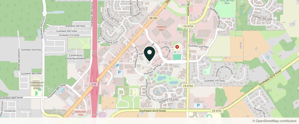 Map showing Ocala Dermatology & Skin Cancer Center in Ocala, Florida