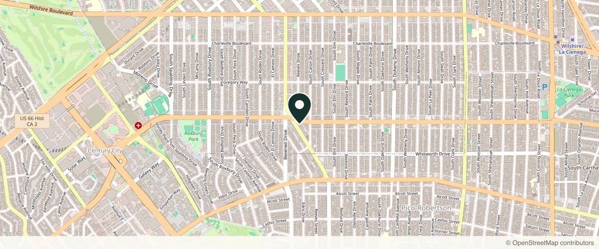 Map showing Ohara Dermatology Beverly Hills | Ohara Aivaz, MD in Beverly Hills, California