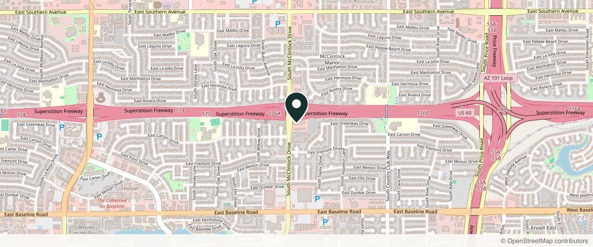 Map showing Omni Dermatology, Inc. in Chandler, Arizona