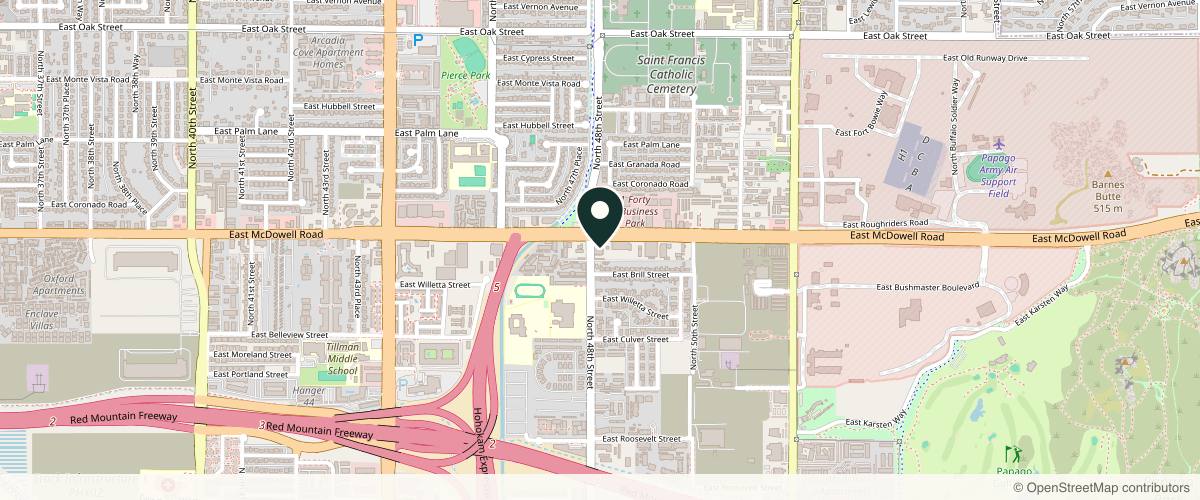 Map showing Omni Dermatology, Inc. in Phoenix, Arizona