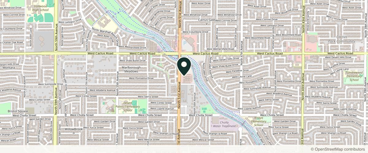 Map showing Omni Dermatology, Inc in Surprise, Arizona
