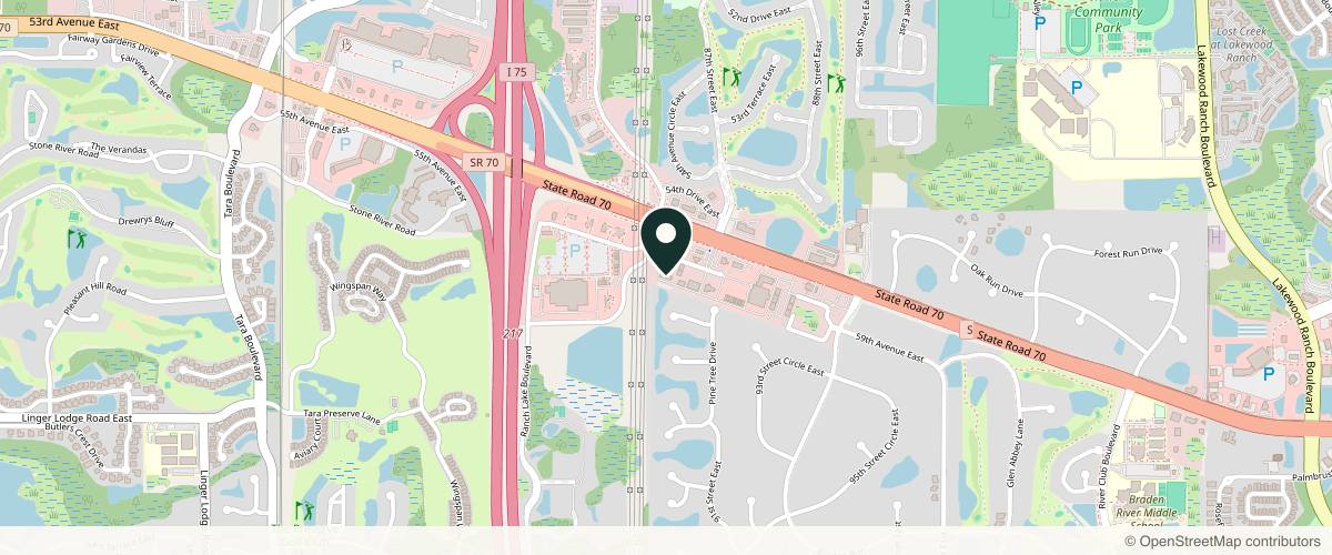 Map showing OnSpot Dermatology — Bradenton / Lakewood Ranch in Bradenton, Florida