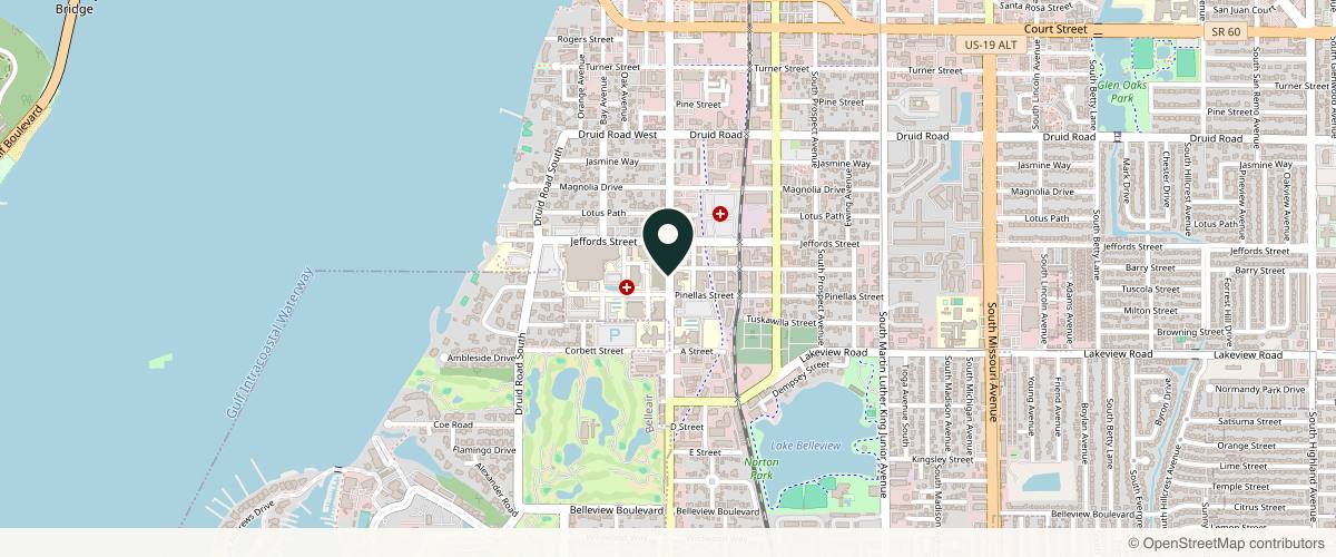 Map showing OnSpot Dermatology in Clearwater, Florida