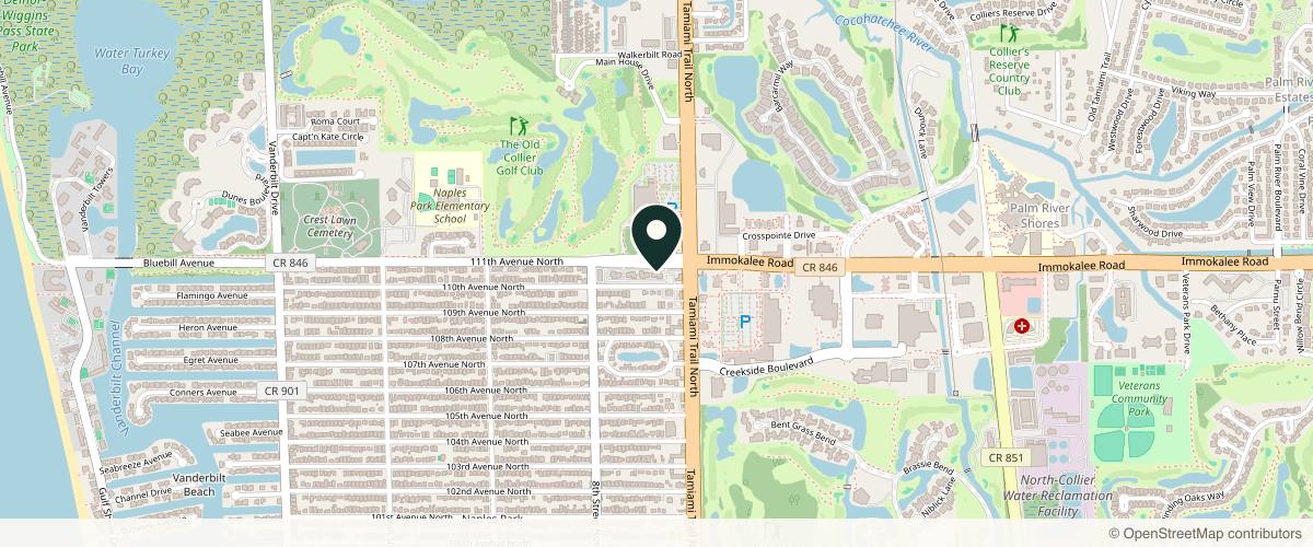 Map showing OnSpot Dermatology - Naples in Naples, Florida