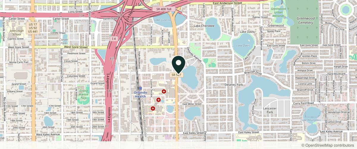 Map showing OnSpot Dermatology in Orlando, Florida