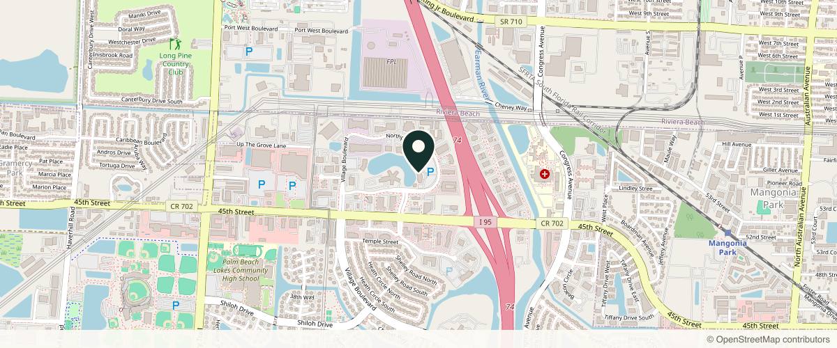 Map showing OnSpot Dermatology - West Palm Beach in West Palm Beach, Florida