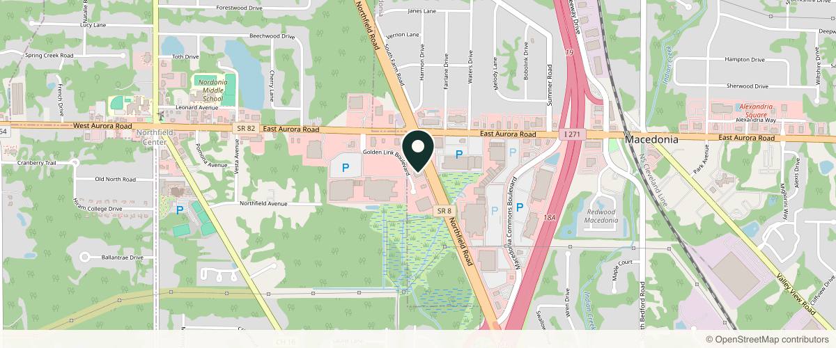 Map showing Optima Dermatology & Medical Aesthetics in Cleveland, Ohio