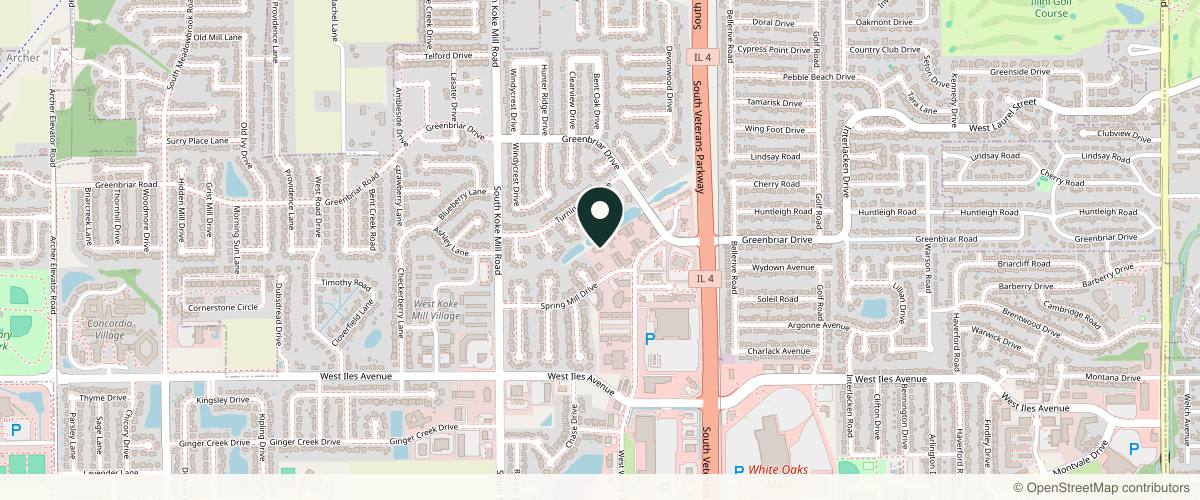 Map showing Oral & Facial Surgeons of Illinois, Dental Implants & Wisdom Teeth in Springfield, Illinois