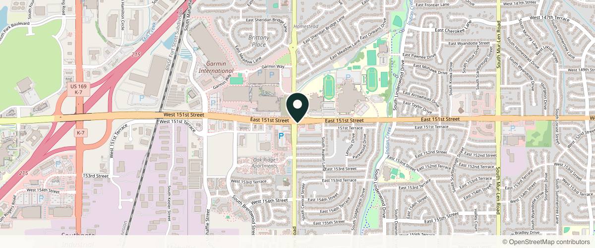 Map showing Oral & Facial Surgery Associates - Olathe in Olathe, Kansas