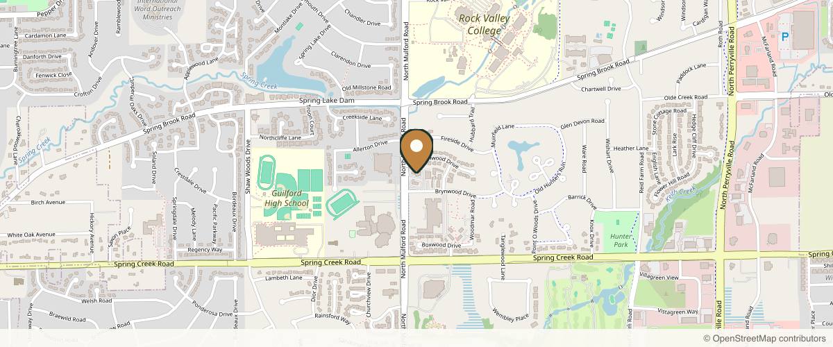 Map showing Oral & Facial Surgery Center in Rockford, Illinois