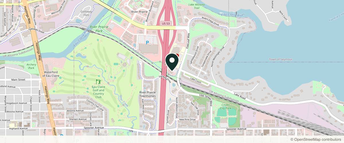 Map showing Oral Surgery Associates in Eau Claire, Wisconsin