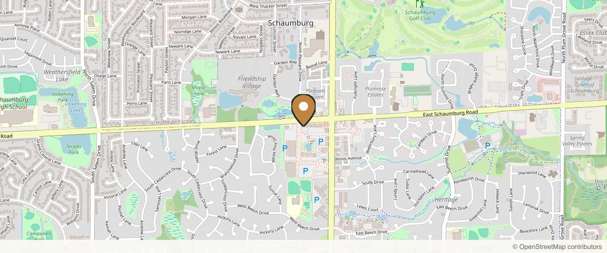 Map showing OraMax Oral-Maxillofacial & Implant Specialists in Schaumburg, Illinois