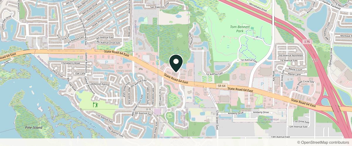 Map showing Orchid Dermatology in Bradenton, Florida