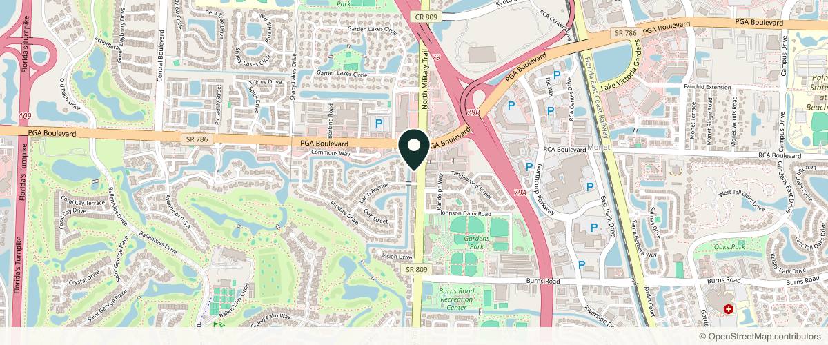 Map showing Oren H. Lifshitz, MD in West Palm Beach, Florida
