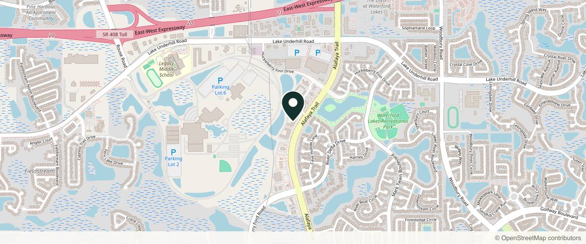 Map showing Orlando Dermatology Center in Orlando, Florida