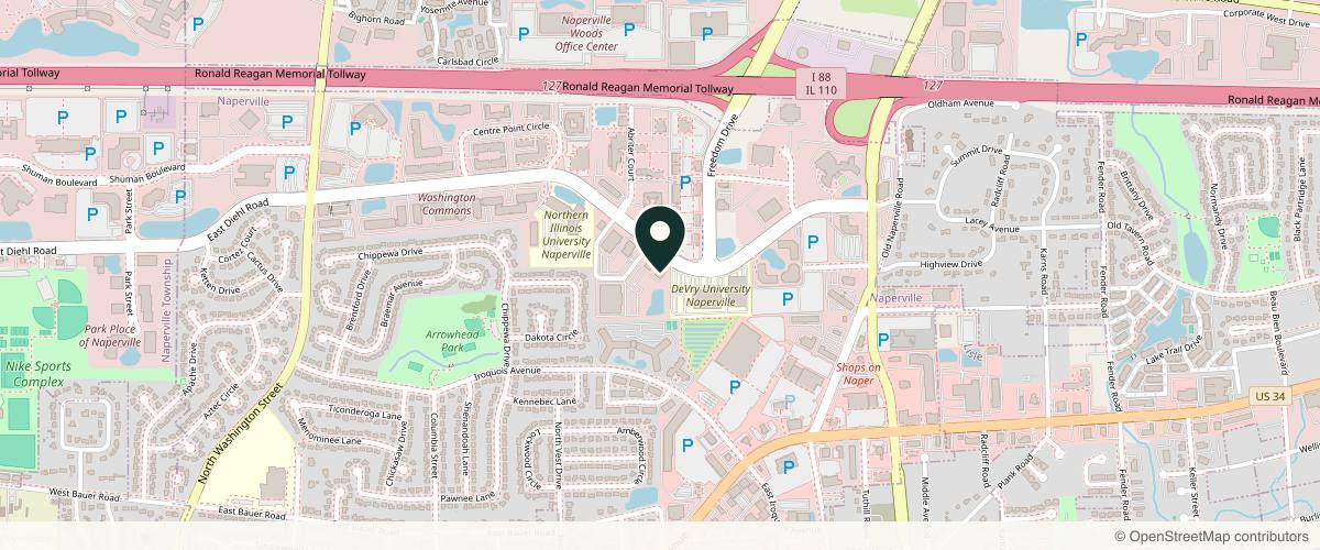 Map showing Orsini Surgical Dermatology: Amy Orsini, MD & Maria J. Quintanilla-Dieck, MD in Naperville, Illinois