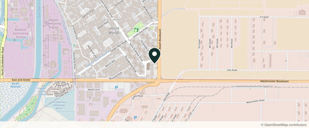 Map showing Pacific Dermatology Specialists in Long Beach, California