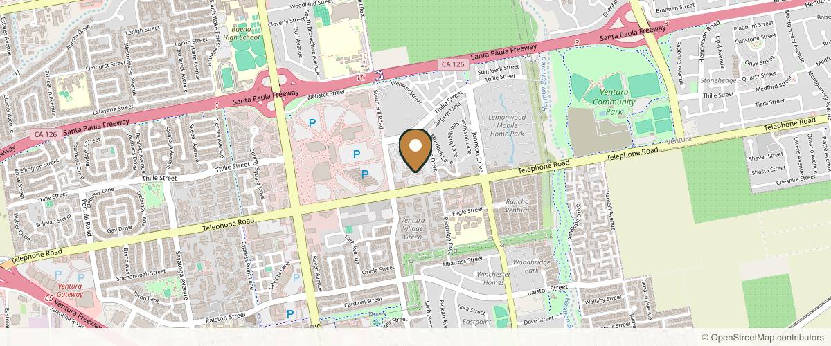 Map showing Pacific Oral Surgery - Ventura, CA in Ventura, California