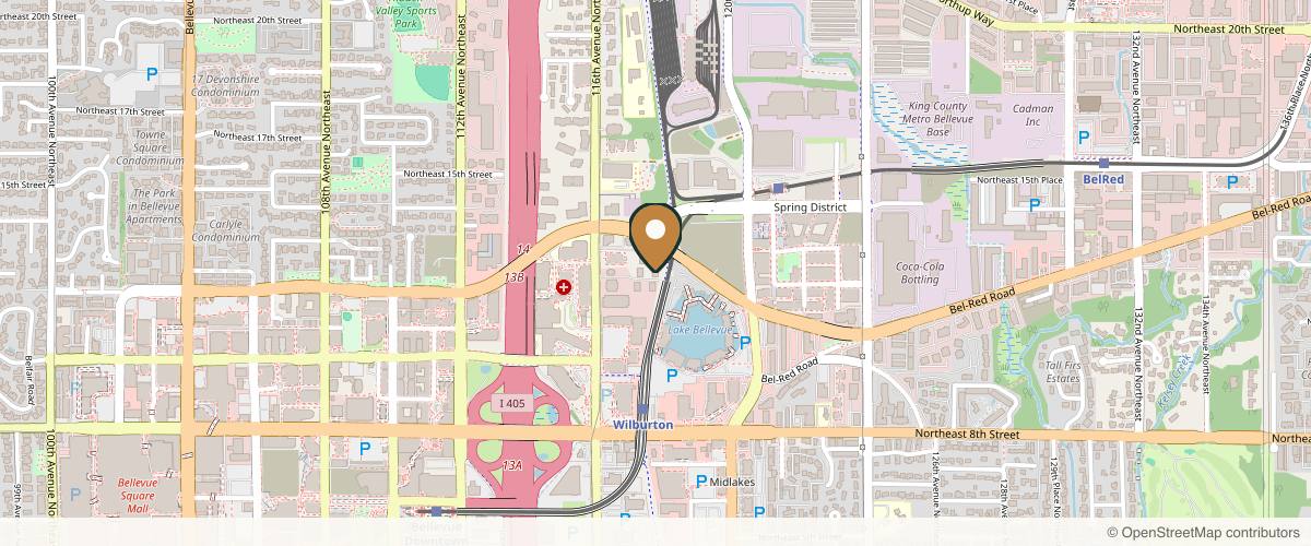 Map showing Pacific Sound Plastic Surgery | Kristopher M. Day, MD, FACS | Bellevue, WA in Bellevue, Washington