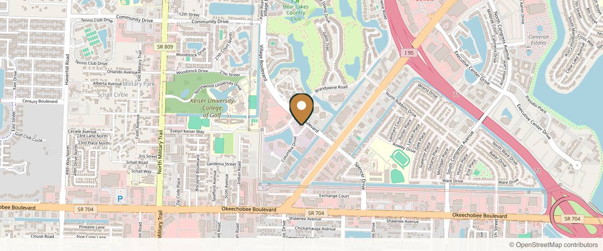 Map showing Palm Beach Cosmetic Surgery in West Palm Beach, Florida